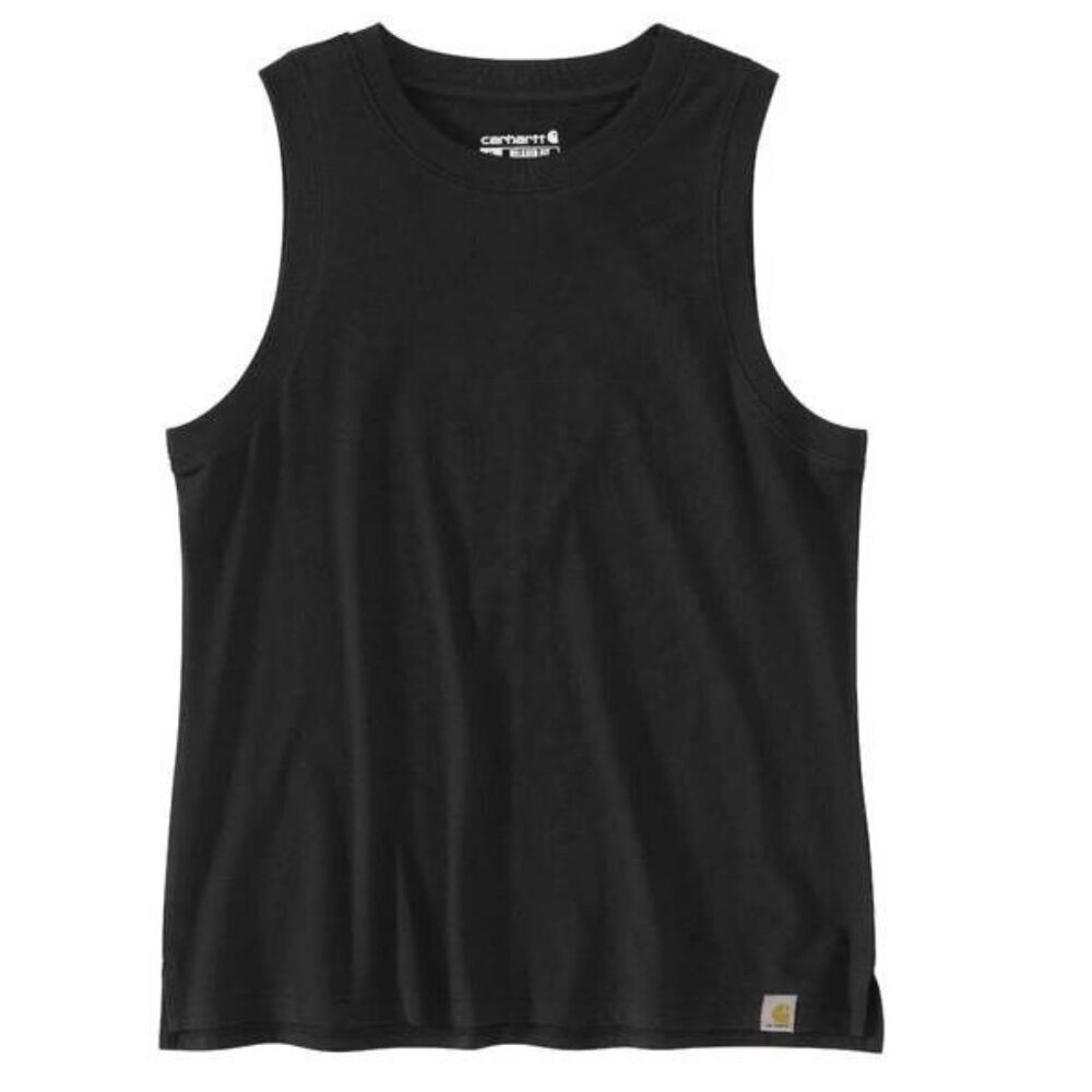 Carhartt Women's Relaxed Fit Lightweight Sleeveless Tank Top Black TK6176